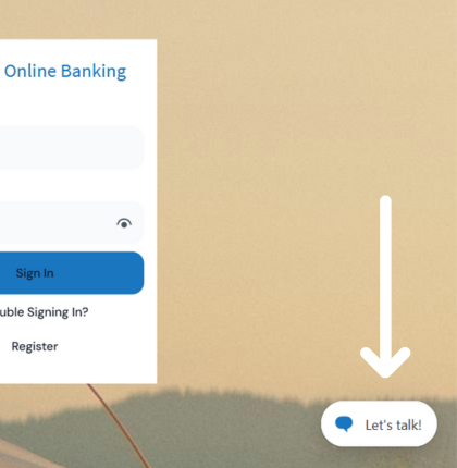 Screenshot of virtual assistant on website.